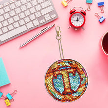 Load image into Gallery viewer, A-Z 26 Letters Double Sided Special Shape Diamond Painting Keychain Pendant (T)