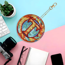 Load image into Gallery viewer, A-Z 26 Letters Double Sided Special Shape Diamond Painting Keychain Pendant (T)