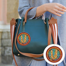 Load image into Gallery viewer, A-Z 26 Letters Double Sided Special Shape Diamond Painting Keychain Pendant (U)