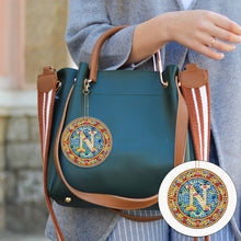 Load image into Gallery viewer, A-Z 26 Letters Double Sided Special Shape Diamond Painting Keychain Pendant (N)