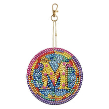 Load image into Gallery viewer, A-Z 26 Letters Double Sided Special Shape Diamond Painting Keychain Pendant (M)