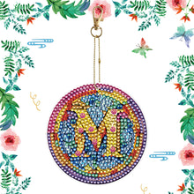 Load image into Gallery viewer, A-Z 26 Letters Double Sided Special Shape Diamond Painting Keychain Pendant (M)
