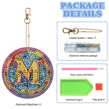 Load image into Gallery viewer, A-Z 26 Letters Double Sided Special Shape Diamond Painting Keychain Pendant (M)