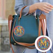 Load image into Gallery viewer, A-Z 26 Letters Double Sided Special Shape Diamond Painting Keychain Pendant (M)