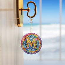 Load image into Gallery viewer, A-Z 26 Letters Double Sided Special Shape Diamond Painting Keychain Pendant (M)