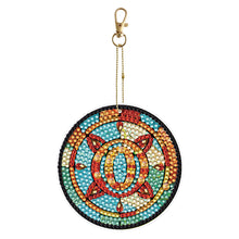 Load image into Gallery viewer, A-Z 26 Letters Double Sided Special Shape Diamond Painting Keychain Pendant (O)