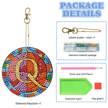 Load image into Gallery viewer, A-Z 26 Letters Double Sided Special Shape Diamond Painting Keychain Pendant (Q)
