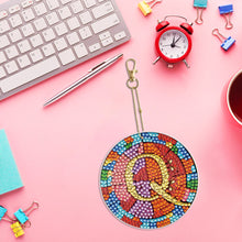 Load image into Gallery viewer, A-Z 26 Letters Double Sided Special Shape Diamond Painting Keychain Pendant (Q)