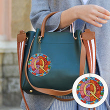 Load image into Gallery viewer, A-Z 26 Letters Double Sided Special Shape Diamond Painting Keychain Pendant (Q)