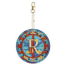 Load image into Gallery viewer, A-Z 26 Letters Double Sided Special Shape Diamond Painting Keychain Pendant (R)
