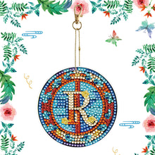 Load image into Gallery viewer, A-Z 26 Letters Double Sided Special Shape Diamond Painting Keychain Pendant (R)