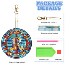 Load image into Gallery viewer, A-Z 26 Letters Double Sided Special Shape Diamond Painting Keychain Pendant (R)