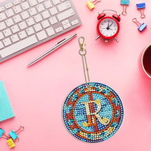 Load image into Gallery viewer, A-Z 26 Letters Double Sided Special Shape Diamond Painting Keychain Pendant (R)