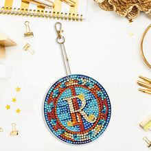 Load image into Gallery viewer, A-Z 26 Letters Double Sided Special Shape Diamond Painting Keychain Pendant (R)
