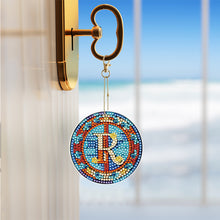 Load image into Gallery viewer, A-Z 26 Letters Double Sided Special Shape Diamond Painting Keychain Pendant (R)