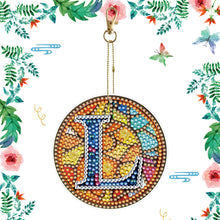 Load image into Gallery viewer, A-Z 26 Letters Double Sided Special Shape Diamond Painting Keychain Pendant (L)