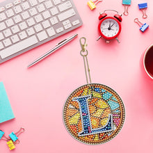 Load image into Gallery viewer, A-Z 26 Letters Double Sided Special Shape Diamond Painting Keychain Pendant (L)