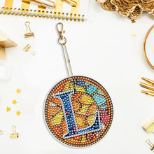 Load image into Gallery viewer, A-Z 26 Letters Double Sided Special Shape Diamond Painting Keychain Pendant (L)