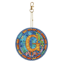 Load image into Gallery viewer, A-Z 26 Letters Double Sided Special Shape Diamond Painting Keychain Pendant (G)