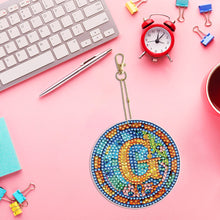 Load image into Gallery viewer, A-Z 26 Letters Double Sided Special Shape Diamond Painting Keychain Pendant (G)