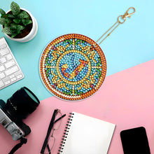 Load image into Gallery viewer, A-Z 26 Letters Double Sided Special Shape Diamond Painting Keychain Pendant (J)