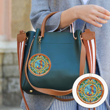 Load image into Gallery viewer, A-Z 26 Letters Double Sided Special Shape Diamond Painting Keychain Pendant (J)