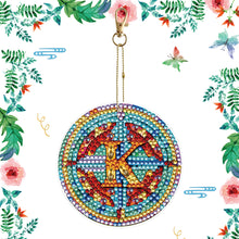 Load image into Gallery viewer, A-Z 26 Letters Double Sided Special Shape Diamond Painting Keychain Pendant (K)