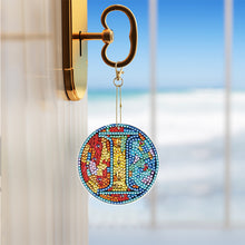 Load image into Gallery viewer, A-Z 26 Letters Double Sided Special Shape Diamond Painting Keychain Pendant (I)