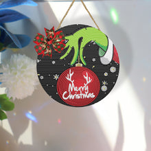 Load image into Gallery viewer, Christmas Wooden Merry Christmas Welcoming Words Crystal Hanging Home Wall Decor