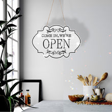 Load image into Gallery viewer, Wooden Shop Sign Open Closed 5D DIY Diamond Painting Dots Pendant for Wall Decor