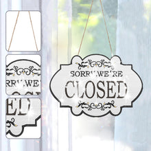 Load image into Gallery viewer, Wooden Shop Sign Open Closed 5D DIY Diamond Painting Dots Pendant for Wall Decor