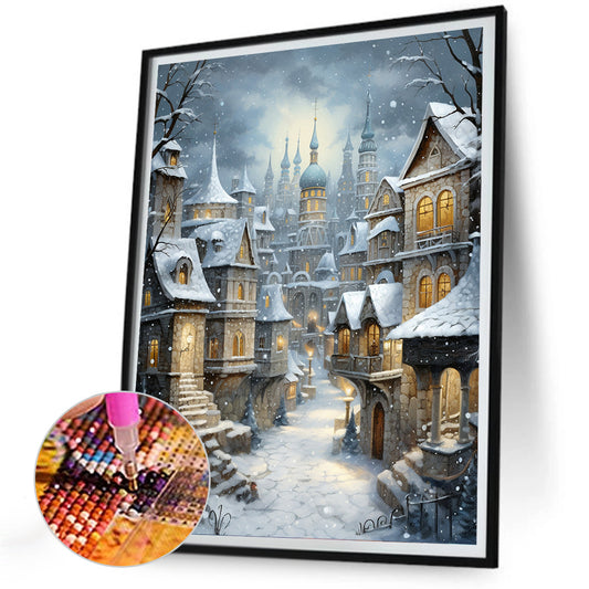 Diamond Painting - Full Round - winter exterior (30*40CM)