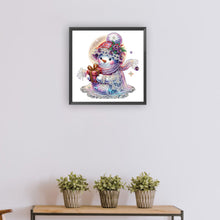 Load image into Gallery viewer, Diamond Painting - Partial Special Shaped - Christmas snowman (30*30CM)