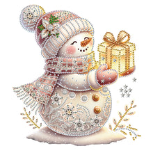 Load image into Gallery viewer, Diamond Painting - Partial Special Shaped - Christmas snowman (30*30CM)