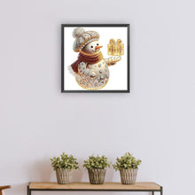 Load image into Gallery viewer, Diamond Painting - Partial Special Shaped - Christmas snowman (30*30CM)