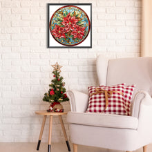 Load image into Gallery viewer, Diamond Painting - Partial Special Shaped - Christmas Christmas flowers (30*30cm)