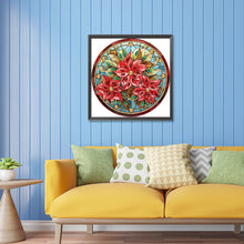 Load image into Gallery viewer, Diamond Painting - Partial Special Shaped - Christmas Christmas flowers (30*30cm)