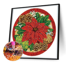 Load image into Gallery viewer, Diamond Painting - Partial Special Shaped - Christmas Poinsettia (30*30cm)
