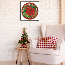 Load image into Gallery viewer, Diamond Painting - Partial Special Shaped - Christmas Poinsettia (30*30cm)