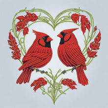 Load image into Gallery viewer, Diamond Painting - Partial Special Shaped - two cardinals (30*30cm)