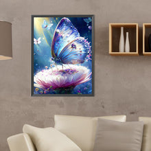 Load image into Gallery viewer, Diamond Painting - Full Round - butterfly on flower (30*40CM)