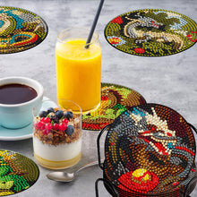 Load image into Gallery viewer, 8PCS Wooden Diamond Painting Art Coaster Kit Dragon Diamond Painting DIY Coaster
