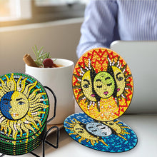 Load image into Gallery viewer, 8PCS Wooden Diamond Painting Art Coaster Kit Dragon Diamond Painting DIY Coaster