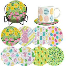 Load image into Gallery viewer, 8PCS Wooden Diamond Painting Art Coaster Kit Dragon Diamond Painting DIY Coaster