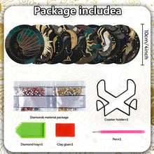 Load image into Gallery viewer, 8PCS Wooden Diamond Painting Art Coaster Kit Dragon Diamond Painting DIY Coaster