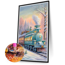 Load image into Gallery viewer, Diamond Painting - Full Round - snow train (40*70CM)