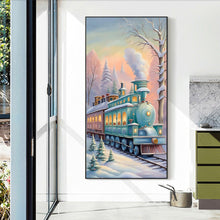 Load image into Gallery viewer, Diamond Painting - Full Round - snow train (40*70CM)