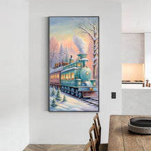 Load image into Gallery viewer, Diamond Painting - Full Round - snow train (40*70CM)