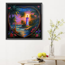 Load image into Gallery viewer, Diamond Painting - Full Round - beach lighthouse (30*30CM)
