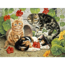 Load image into Gallery viewer, Diamond Painting - Full Square - three cats (40*30CM)